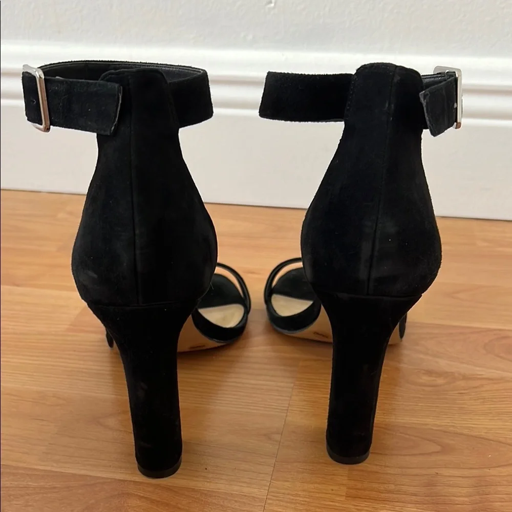 Vince Camuto Black Stiletto Heels with Ankle Strap - Picture 3 of 6